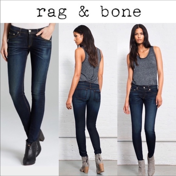 Rag & Bone Skinny Denim Blue Jeans Pants Plymouth - Picture 1 of 8